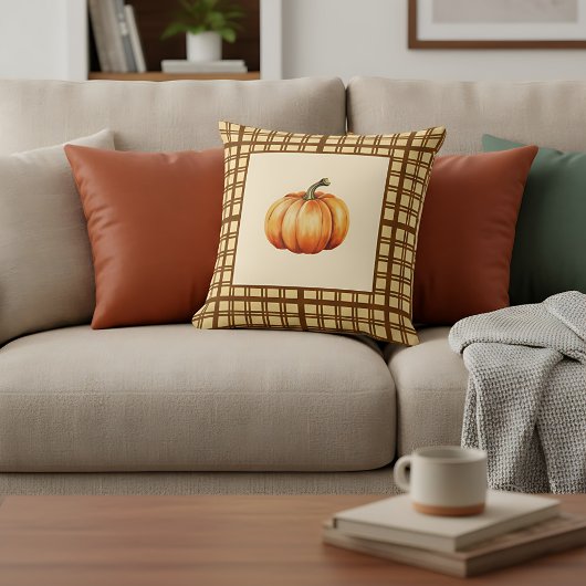 ファームハ素朴ウスパンプキンブラウンコテージ秋アクセント クッション