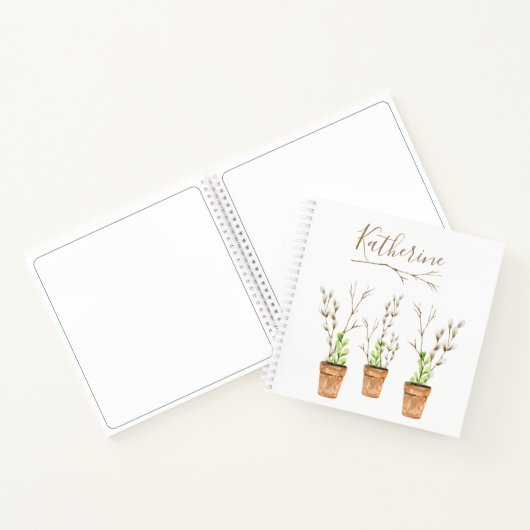 ファームハ素朴ウスパーソナライズされたカントリーウォーターカラー ノートブック (内部)