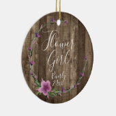 ファームハ素朴ウスパーソナライズされたフラワーガールキープサケ セラミックオーナメント (右)