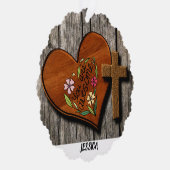 ファームハ素朴ウスパーソナライズされた名 オーナメントカード (右)