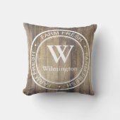 ファームハ素朴ウスファミリーネームファームフレッシュラベル クッション (正面)