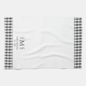 ファームハ素朴ウスファミリーネームモノグラム キッチンタオル (横)