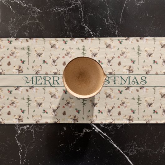 ファームハ素朴ウスファミリーネームモノグラム ショートテーブルランナー