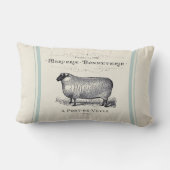 ファームハ素朴ウスフランスのシープ装飾用クッション ランバークッション (裏面)