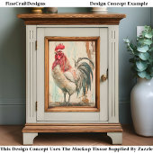 ファームハ素朴ウスフランスのルースターDB6Lデコページ 薄葉紙