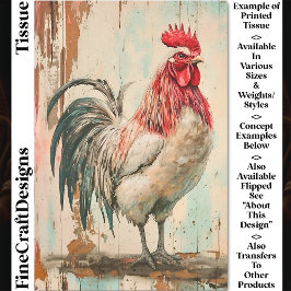 ファームハ素朴ウスフランスのルースターDB6Rデコページ 薄葉紙