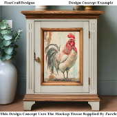 ファームハ素朴ウスフランスのルースターDB6Rデコページ 薄葉紙