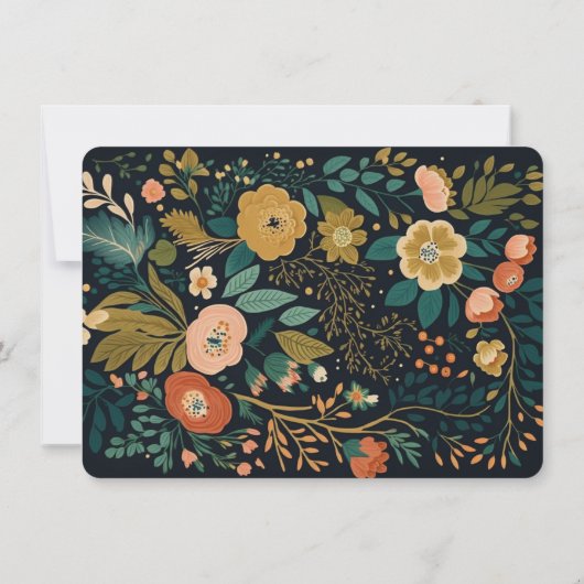 ファームハ素朴ウスフローラパーソナライズされたノートカード ノートカード (裏面)