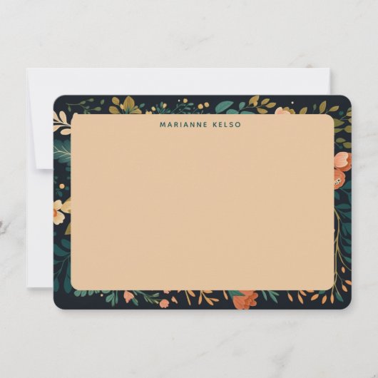 ファームハ素朴ウスフローラパーソナライズされたノートカード ノートカード (正面)