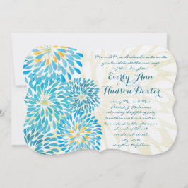 ファームハ素朴ウスフローラ結婚菊 招待状