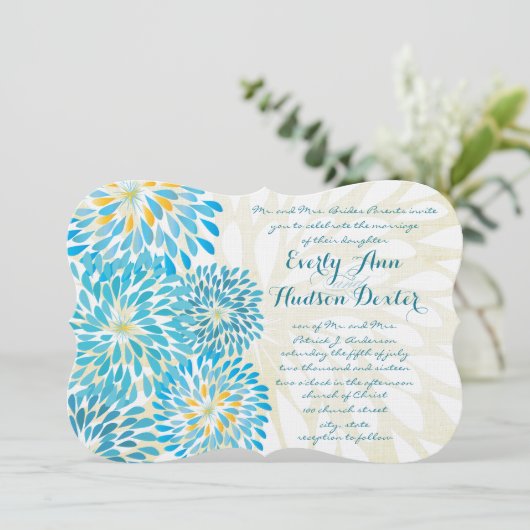 ファームハ素朴ウスフローラ結婚菊 招待状 (スタンド正面)