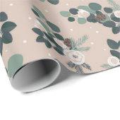 ファームハ素朴ウスフローラ緑 ラッピングペーパー (ロールコーナー)