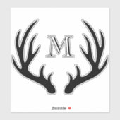 ファームハ素朴ウスブラックディアー〔雄ジカの〕枝角&モノグラム シール (シート)