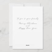 ファームハ素朴ウスブラックレッドチェックプレイドクリスマス シーズンカード (裏面)