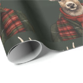 ファームハ素朴ウスプライド鹿とグリーン ラッピングペーパー (ロールコーナー)