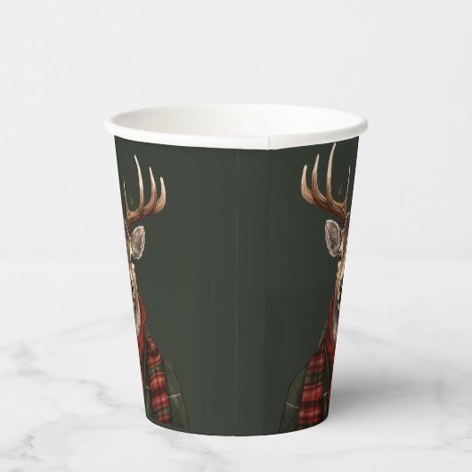 ファームハ素朴ウスプライド鹿とグリーン 紙コップ (右)