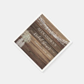 ファームハ素朴ウスベビーズブレスジャーブライダルシャワー スタンダードカクテルナプキン (角)