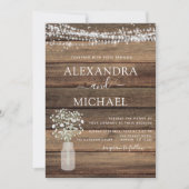 ファームハ素朴ウスベビーズブレスジャー結婚ズ 招待状 (正面)