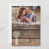 ファームハ素朴ウスベビーズブレスジャー結婚ズ 招待状 (正面)