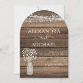 ファームハ素朴ウスベビーズブレスジャー結婚ズ 招待状 (正面)