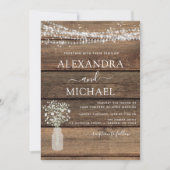 ファームハ素朴ウスベビーズブレスジャー結婚ズ 招待状 (正面)