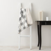 ファームハ素朴ウスホワイトプレイドブラックリース シェルパブランケット (インサイチュ)