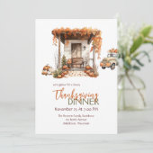 ファームハ素朴ウスポーチパンプキンサンクスギビング 招待状 (スタンド正面)