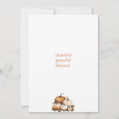 ファームハ素朴ウスポーチパンプキンサンクスギビング 招待状 (裏面)