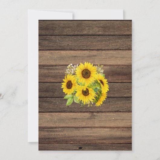 ファームハ素朴ウスマーフラワーストリングライツ結婚ズ 招待状 (裏面)