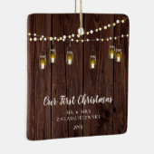 ファームハ素朴ウスメイソンジャール初めてのクリスマス セラミックオーナメント (右)