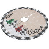 ファームハ素朴ウスラップバッファロープレイドクリスマス フリース ツリースカート (アングル)