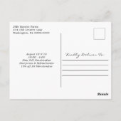 ファームハ素朴ウスルースターバーンウッド ポストカード (裏面)