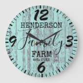 ファームハ素朴ウスヴィンテージ木製ファ動揺してミリ ラージ壁時計 (正面)