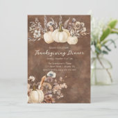 ファームハ素朴ウス与え感謝していディナー 招待状 (スタンド正面)