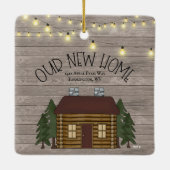 ファームハ素朴ウス初期のニューホームパーソナライズされた セラミックオーナメント (裏面)