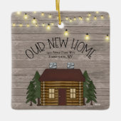 ファームハ素朴ウス初期のニューホームパーソナライズされた セラミックオーナメント (正面)