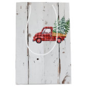 ファームハ素朴ウス動揺してウッドレッドトラック ミディアムペーパーバッグ (正面)