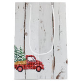 ファームハ素朴ウス動揺してウッドレッドトラック ミディアムペーパーバッグ (裏面)