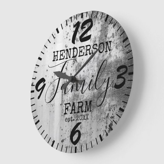 ファームハ素朴ウス動揺してヴィンテージアンティークファミリー ラージ壁時計 (傾斜)