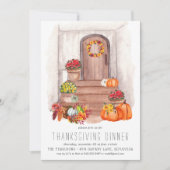 ファームハ素朴ウス感謝祭ディナー招待状 招待状 (正面)