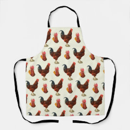 ファームハ素朴ウス水色の鶏チキン エプロン