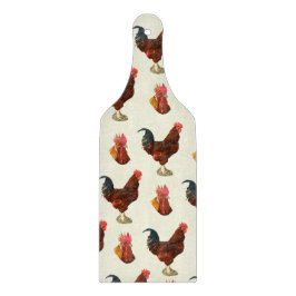 ファームハ素朴ウス水色の鶏チキン カッティングボード