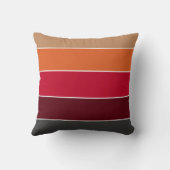 ファームハ素朴ウス燃えたオレンジストライプ色のパターン秋 クッション (裏面)