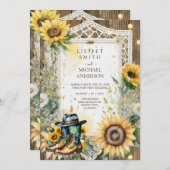 ファームハ素朴ウス結婚フラワーズ 招待状 (正面/裏面)