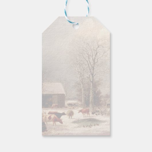 ファームハ素朴ウス絵画ズウィズスレイギフトラベル ギフトタグ (裏面)