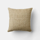 ファームハ素朴ウス織りパターンプリントファミリー名 クッション (裏面)