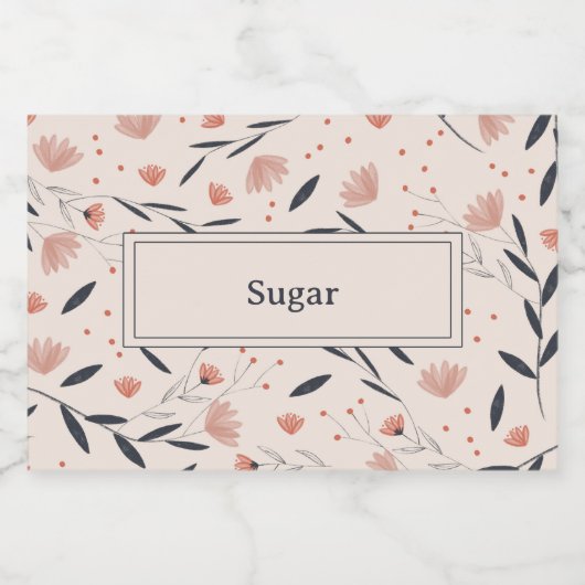 ファームハ素朴ウス花模様 フードラベル (シングルラベル)