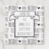 ファームハ素朴ウス誕生日パーティーありがとう フェイバータグ (正面)