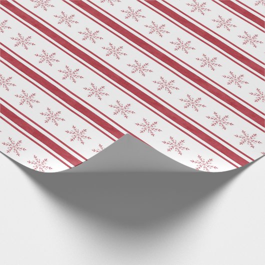 ファームハ素朴ウス赤いフランスのチキングストライプギフト ラッピングペーパー (角)
