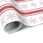 ファームハ素朴ウス赤いフランスのチキングストライプギフト ラッピングペーパー (ロールコーナー)